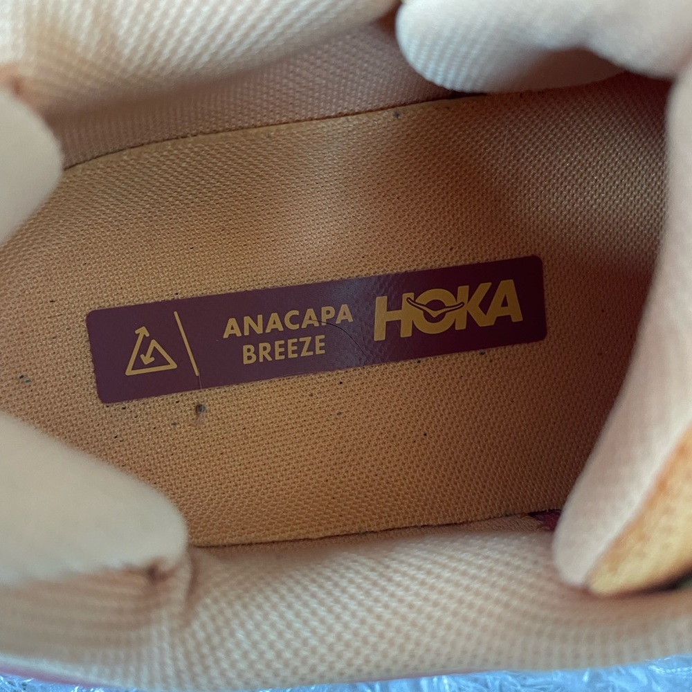 HOKA Anacapa Breeze Low Women’s Hiking Shoes in Sun Baked Amber Yellow - Picture 11 of 13